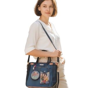 Nicole Lee Nikky Happy Princess Blue and Black Hand/Shoulder Bag.